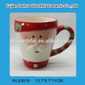 Figura linda taza de cerámica de Santa para la Navidad